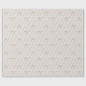 Retro Whimsical Boho Muster Name Geburtstag Geschenkpapier (Flach)
