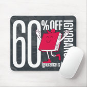 Retro Whimsical Bookish Ignorance Banned Office  Mousepad (Mit Mouse)