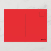 Retro Whimsical Cat Kitty Floral Yellow Orange Postkarte (Rückseite)