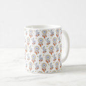 Retro Whimsical Celestial Boho Muster Kaffeetasse (VorderseiteRechts)