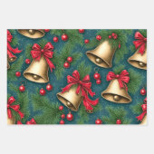 Retro Whimsical Christmas Bells Geschenkpapier Set (Vorderseite)