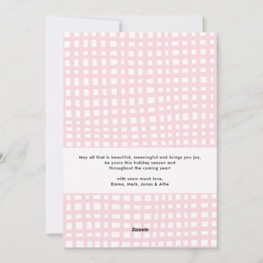 Retro Whimsical Hand Drawn Frohe Weihnachten 2 Fot (Rückseite)