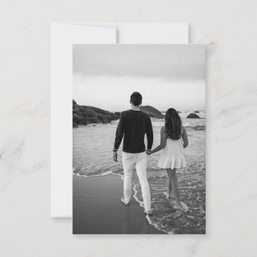 Retro Whimsical handgeschriebene Hochzeit Einladun Save The Date (Vorderseite)