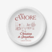 Retro Whimsical Italienische Probe Abendessen Pappteller (Vorderseite)