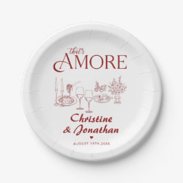 Retro Whimsical Italienische Probe Abendessen Pappteller