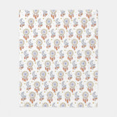 Retro Whimsical Mandala Boho Muster Fleecedecke (Vorderseite)