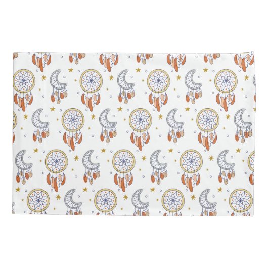 Retro Whimsical Mandala Boho Muster Kissenbezug (Rückseite-Links)