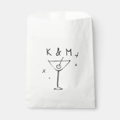 Retro Whimsical Martini Handgezeichnete individuel Geschenktütchen (Vorderseite)