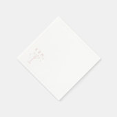 Retro Whimsical Martini Handgezeichnete individuel Serviette (Ecke)