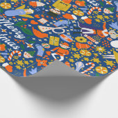 Retro Whimsical Santa Elf Dancer Nutcracker drucke Geschenkpapier (Ecke)