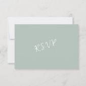Retro whimsical script beach destination wedding RSVP karte (Rückseite)