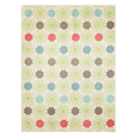 Retro Whimsical Snowflakes Tableclout Tischdecke (Vorderseite)