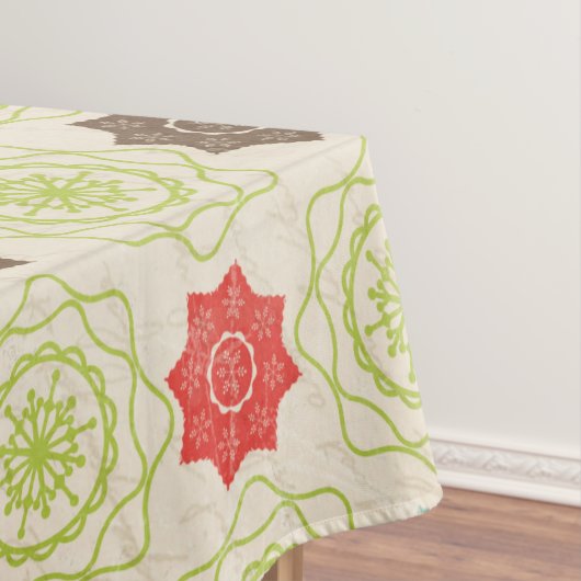 Retro Whimsical Snowflakes Tableclout Tischdecke (Beispiel)