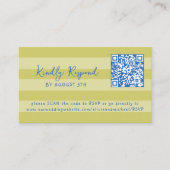 Retro whimsical summer beach QR code online RSVP Begleitkarte (Vorderseite)