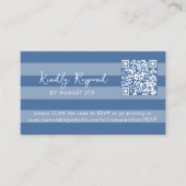 Retro whimsical summer beach QR code online RSVP Begleitkarte (Vorderseite)