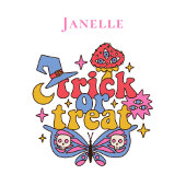 Retro Whimsical Trick oder Tree Halloween Tragetasche