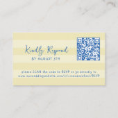 Retro-whimsische Sommer-Strand-QR-Code Online-Zusa Begleitkarte (Vorderseite)