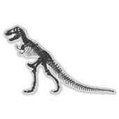 Retro Whimsy: Dinosaur Fossil Funny Clipart Aufkleber (Vorderseite)