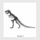 Retro Whimsy: Dinosaur Fossil Funny Clipart Aufkleber (Blatt)