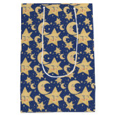 Retro Whimsy Goth Celestial Mittlere Geschenktüte (Rückseite)