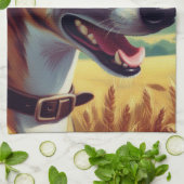 Retro Whippet Hunde-Gemälde Geschirrtuch (Gefaltet)