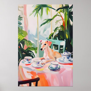 Retro-Whippet-Plakat, Whippet-Ölgemälde Poster