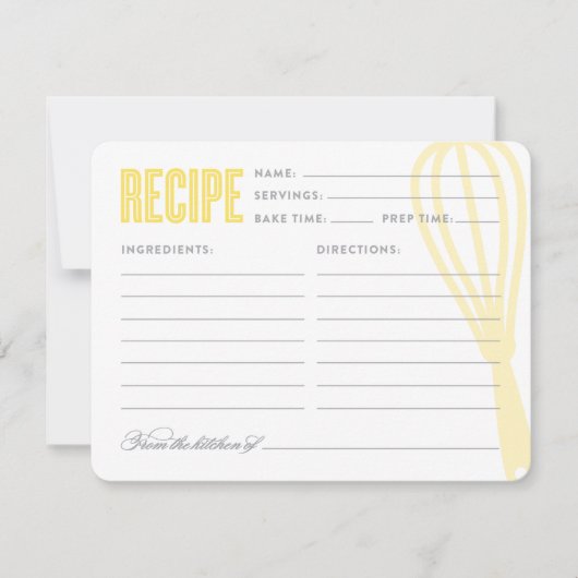 Retro Whisky gelb | Rezept Card (Vorderseite)