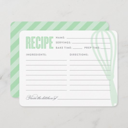 Retro Whisky | Rezept Card (Vorne/Hinten)