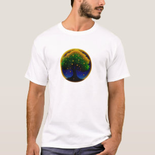 Retro-Whisper-Sonnenblume – Handtexturierte Botani T-Shirt