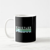 Retro Whistler Bc Canada Distressed Skiing Kaffeetasse (Links)