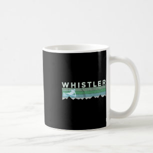 Retro Whistler Bc Kanada abgenutzt Skifahren Kaffeetasse