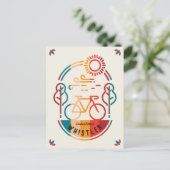 Retro Whistler Radweg. Postkarte (Stehend Vorderseite)