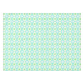 Retro White Blume & Green Star Blue Hourglass Tischdecke (Vorderseite (Horizontal))