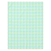 Retro White Blume & Green Star Blue Hourglass Tischdecke (Vorderseite)