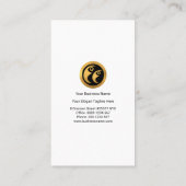 Retro White Box Einfaches Monogramm Visitenkarte (Rückseite)