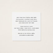 Retro White Business Dank einfügen Karte (Rückseite)