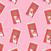 Retro White Cat and Mouse Geschenkpapier