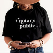 Retro White Chic Glitzern Notary Public T-Shirt