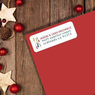 Retro White Colorful Oh Christmas Tree Adresse