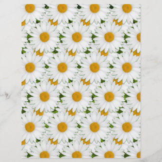 Retro White Daisies Sunny Floral Art Kunsthandwerk