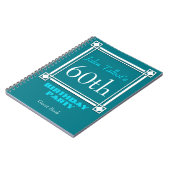 Retro White Frame 60. Geburtstag Gästebuch Notizblock (Linke Seite)