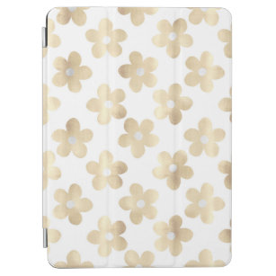Retro White Gold Daisy Blume iPad Air Hülle