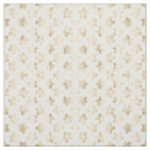 Retro White Gold Daisy Blume Stoff (Muster)