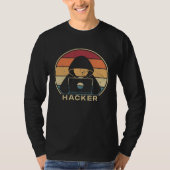Retro White Hat Black Hat Ethical Hacking Hacker T-Shirt (Vorderseite)