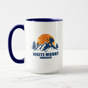Retro White Mountain Wandern T - Shirt Tasse