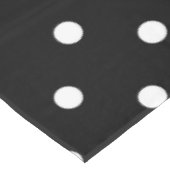 Retro White Polka Punkte auf schwarz Tischdecke (Schrägansicht)