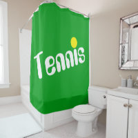 Retro White TENNIS Text Game Ball auf Kelly Green