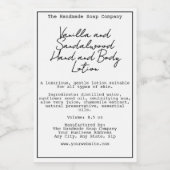 Retro White Waterproof Cosmetics Flasche Etikett (Einzelnes Label)