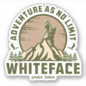 Retro Whiteface Mountain Wanderung Aufkleber (Vorderseite)