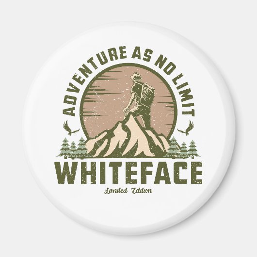 Retro Whiteface Mountain Wanderung Magnet (Vorne)